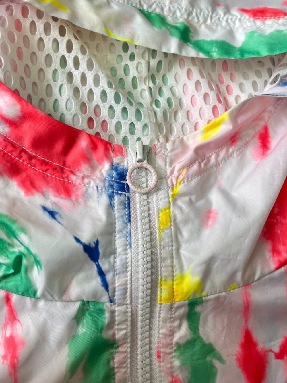 Teen Girls/Womens, stella mccartney sport/adidas, abstract colourful windbreaker - Picture 8 of 8